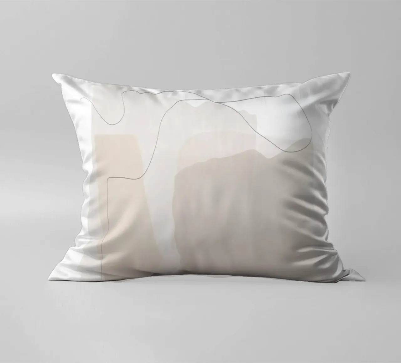 Minimal Abstract Layers decorative cushion by Melloi Art Print