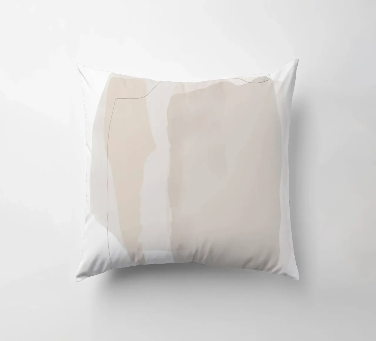Minimal Abstract Layers decorative cushion by Melloi Art Print
