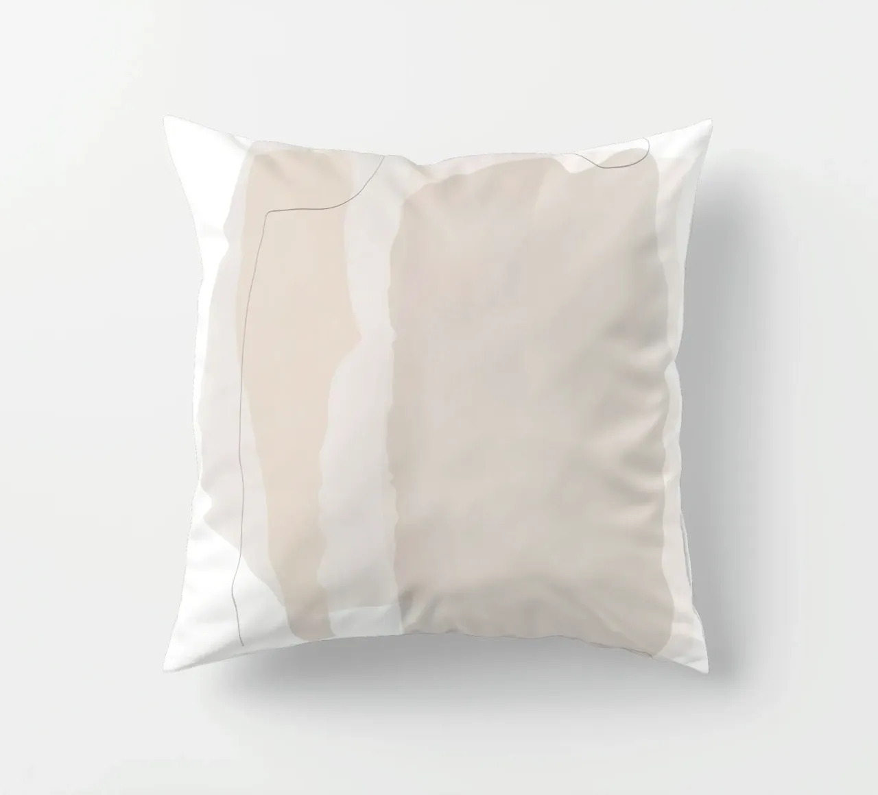 Minimal Abstract Layers decorative cushion by Melloi Art Print