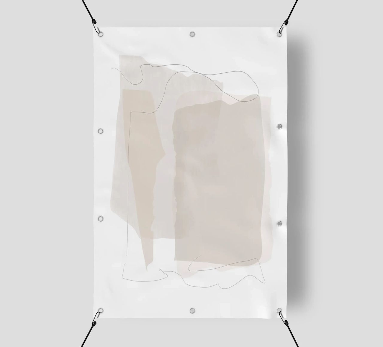 Strati astratti minimali telo in pvc da Melloi Art Print