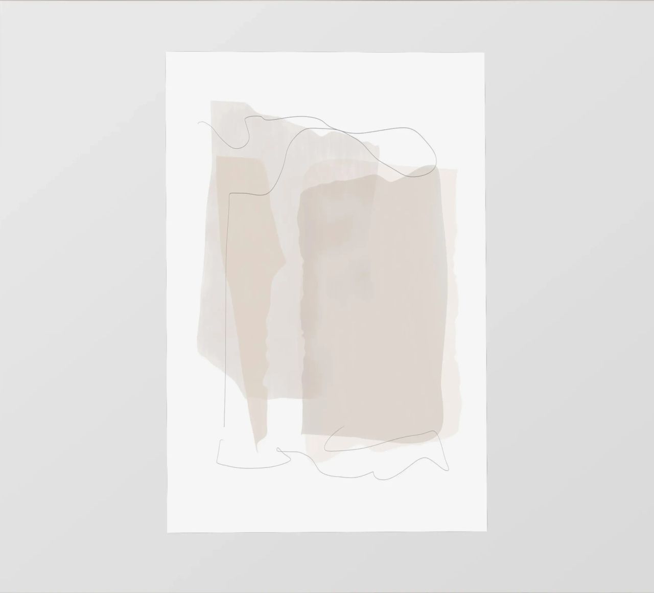 Strati astratti minimali telo in pvc da Melloi Art Print