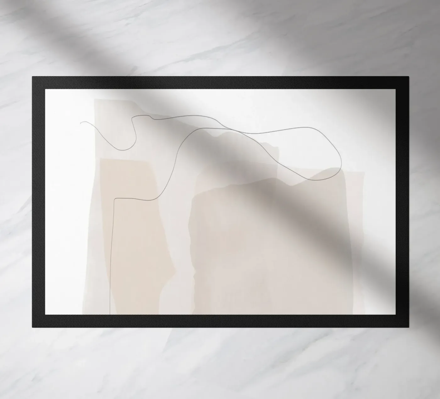Minimal Abstract Layers doormat by Melloi Art Print