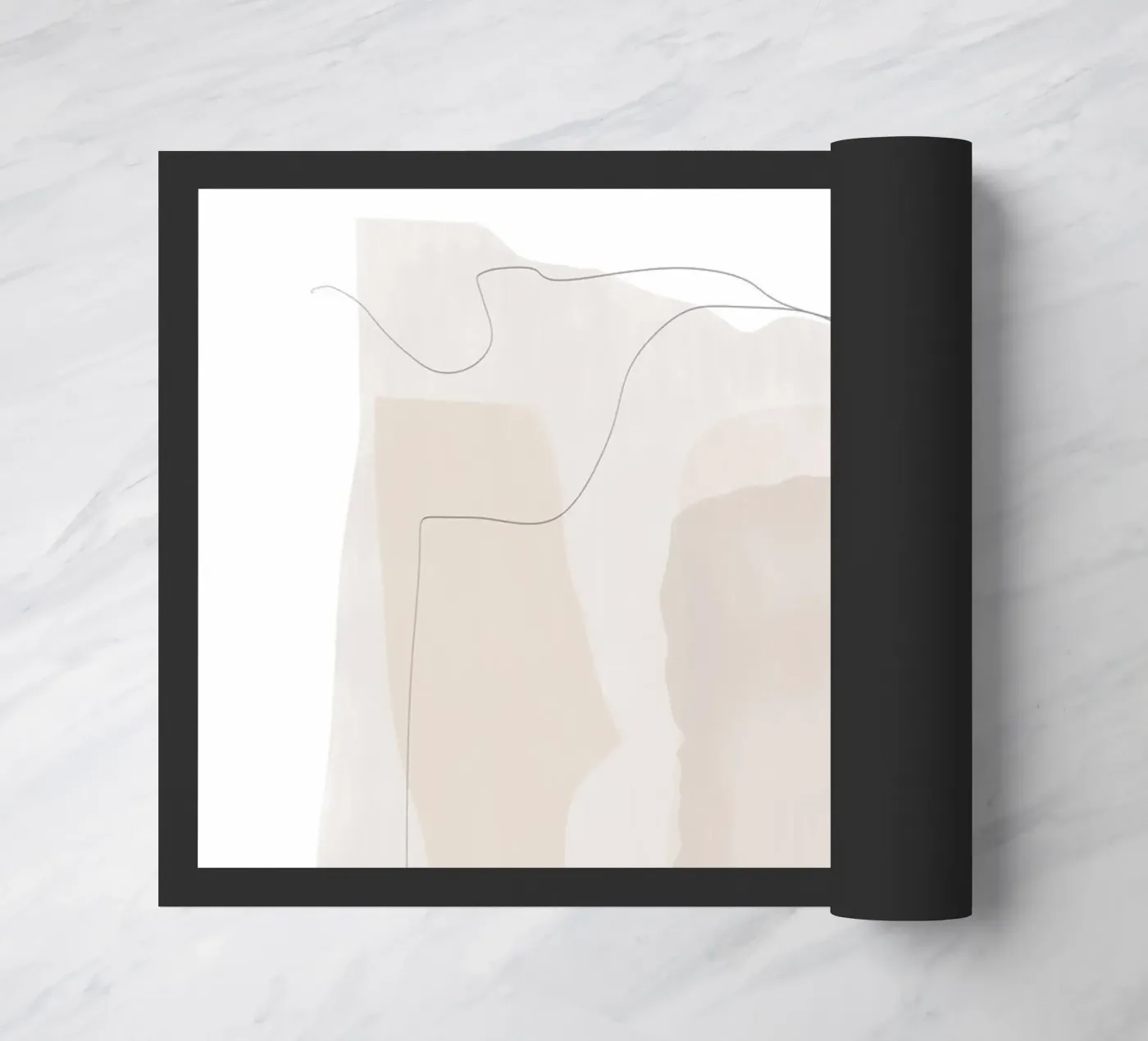 Minimal Abstract Layers doormat by Melloi Art Print