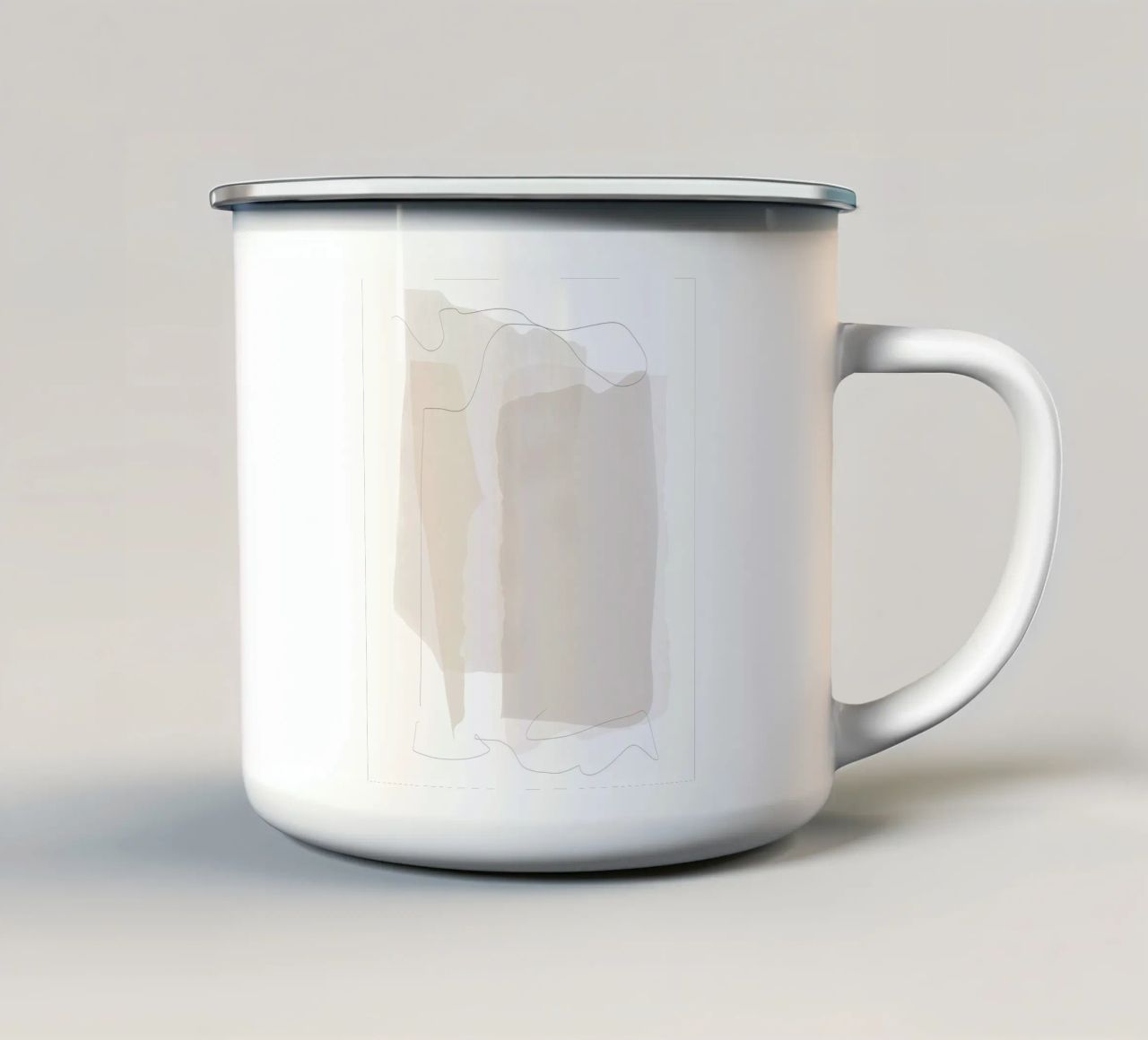 Strati astratti minimali tazza in smalto da Melloi Art Print