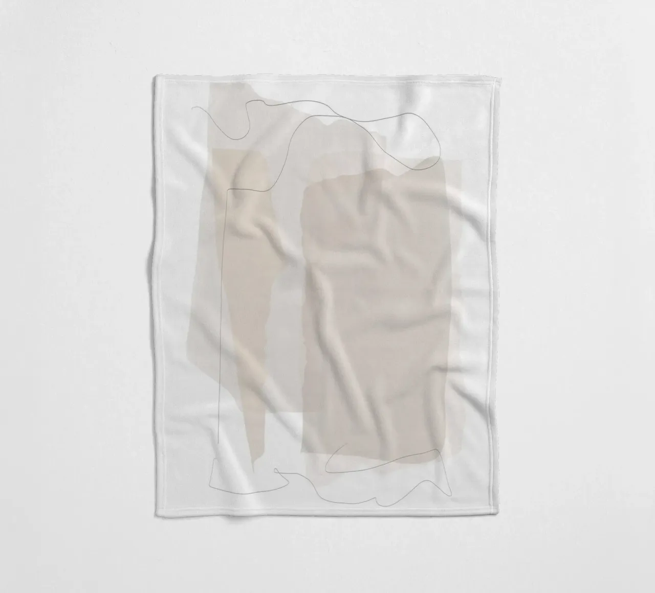 Minimale abstrakte Schichten Fleecedecke von Melloi Art Print