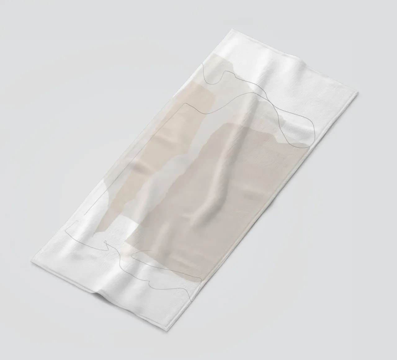 Minimal Abstract Layers beach towel by Melloi Art Print