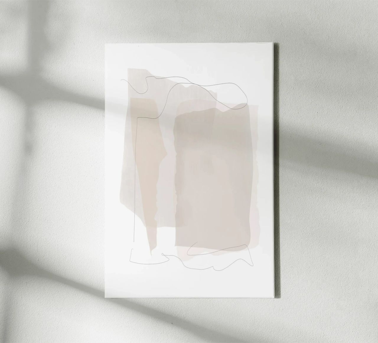 Minimal Abstract Layers canvas by Melloi Art Print