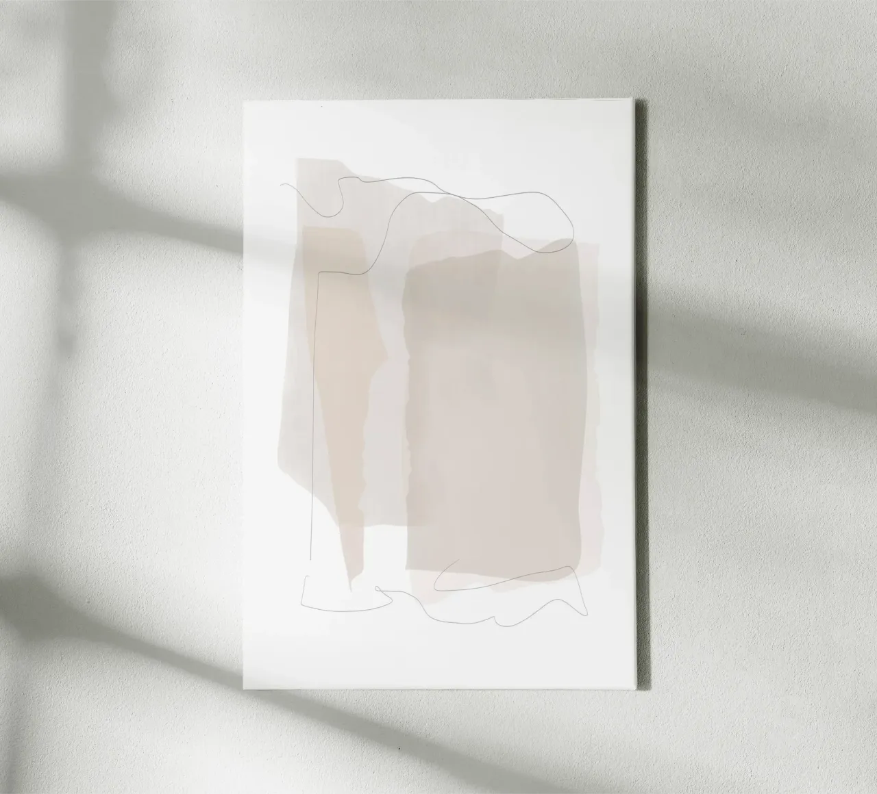 Minimale abstracte lagen canvas van Melloi Art Print