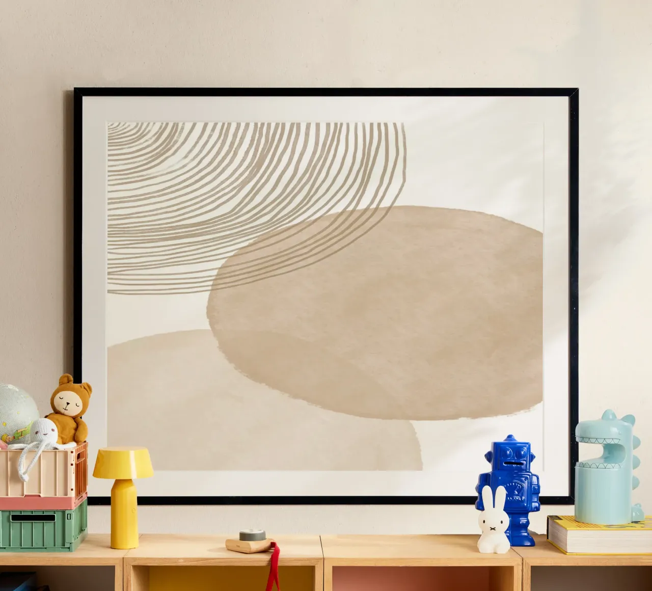 Forme astratte neutre carta hahnemühle da Melloi Art Print