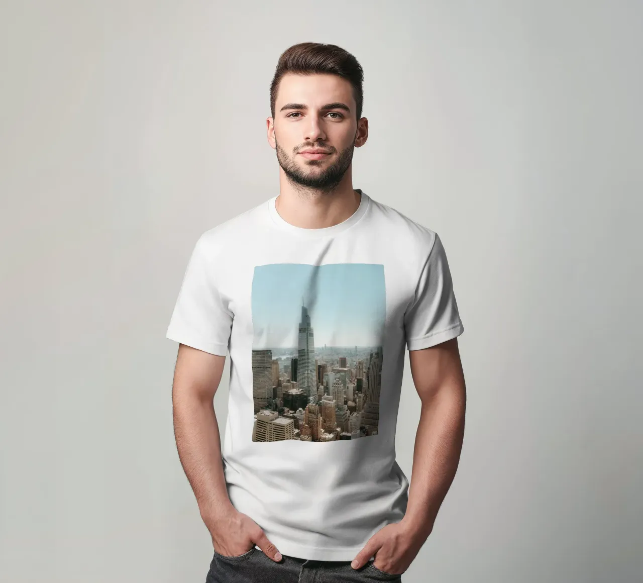 Manhattan Skyline View t-shirt da thetraveller