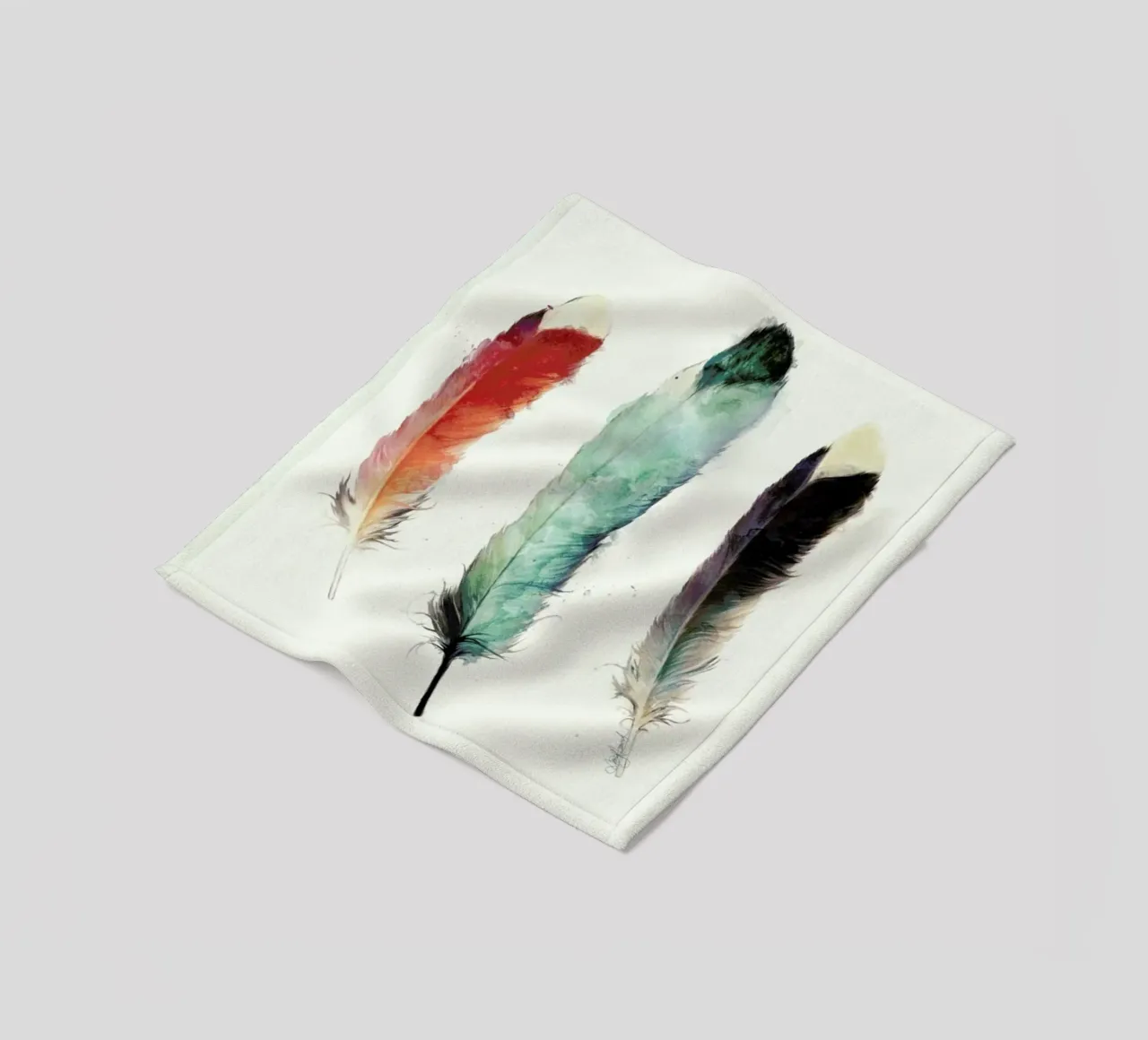 Feathers coperta in pile da Amy Hamilton