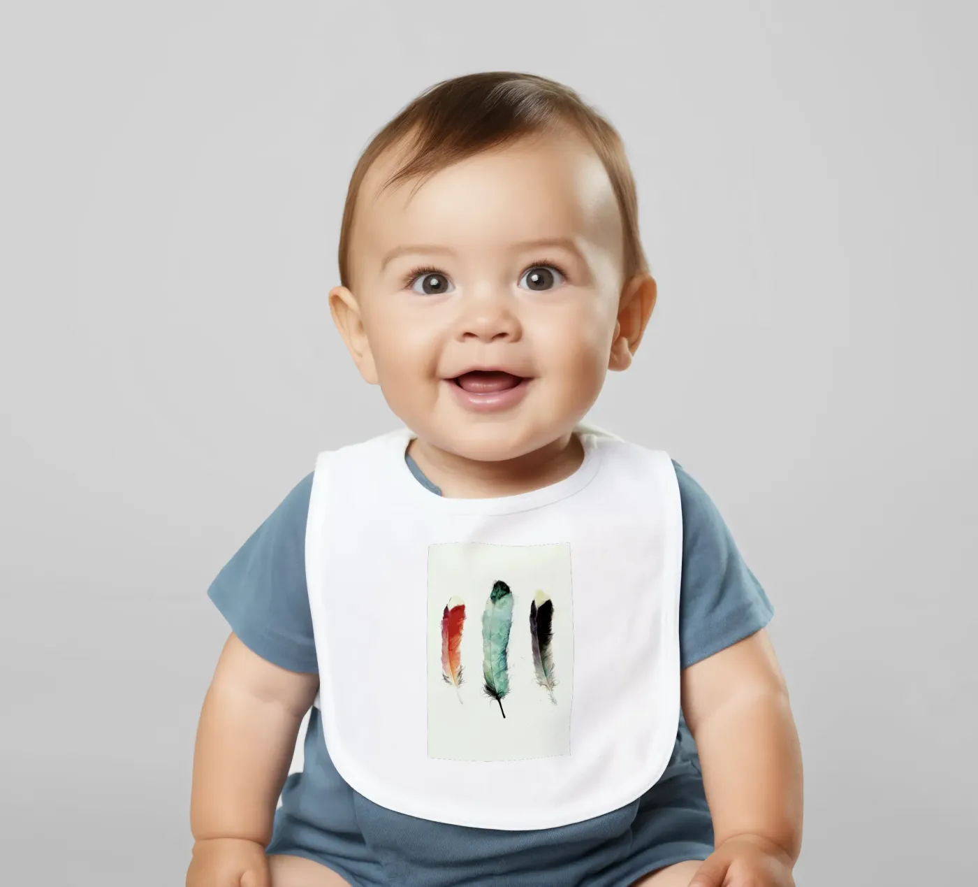 Feathers Babylätzchen von Amy Hamilton