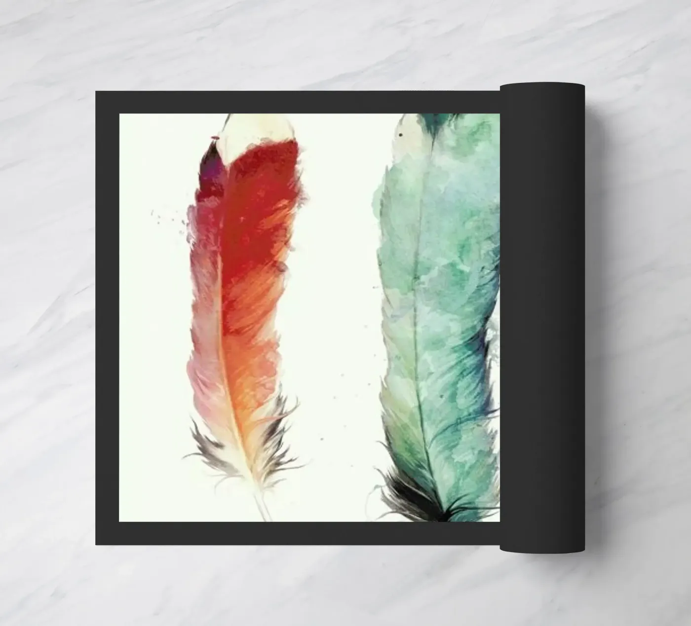 Feathers doormat by Amy Hamilton