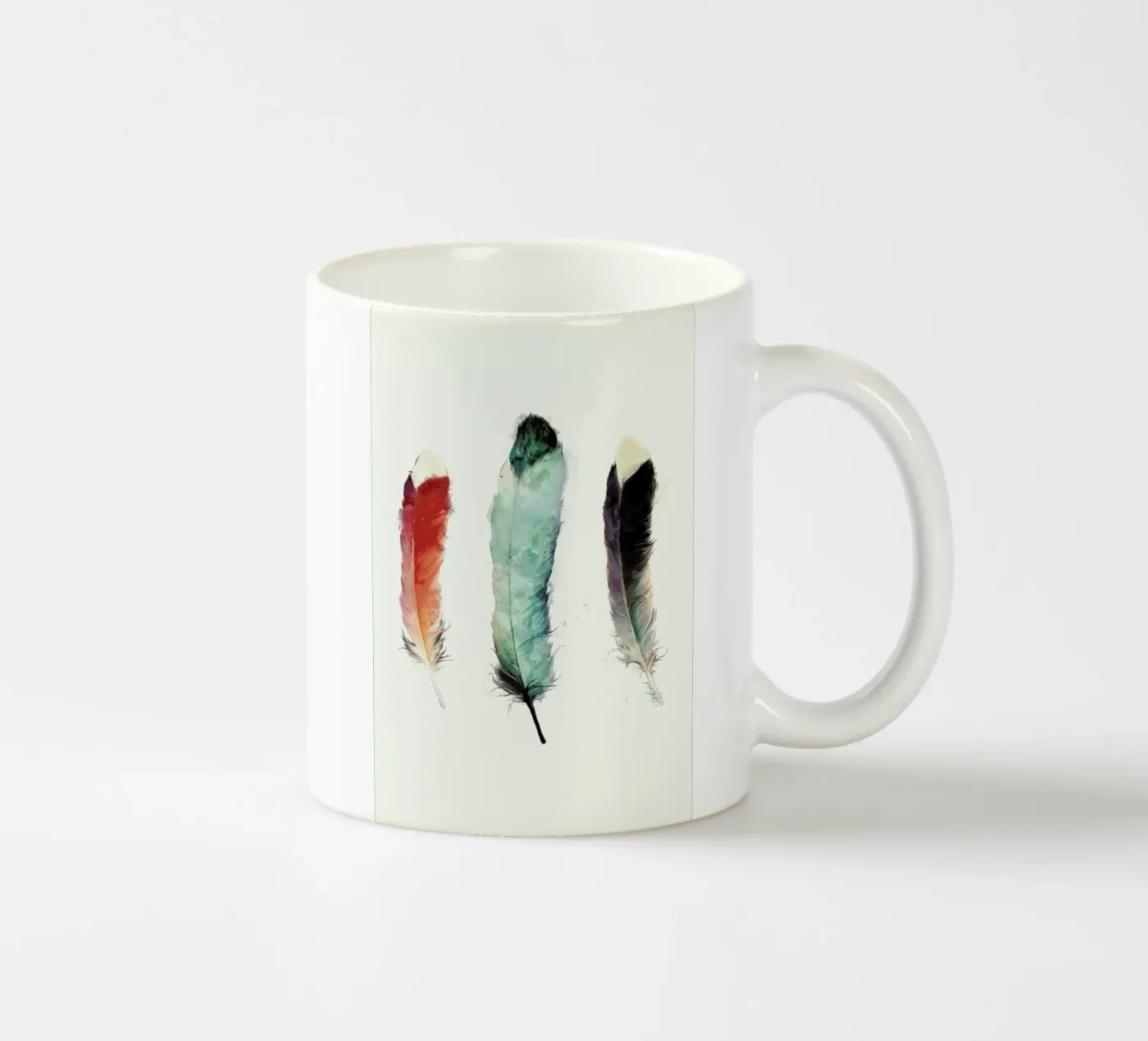 Feathers ceramic mug by Amy Hamilton