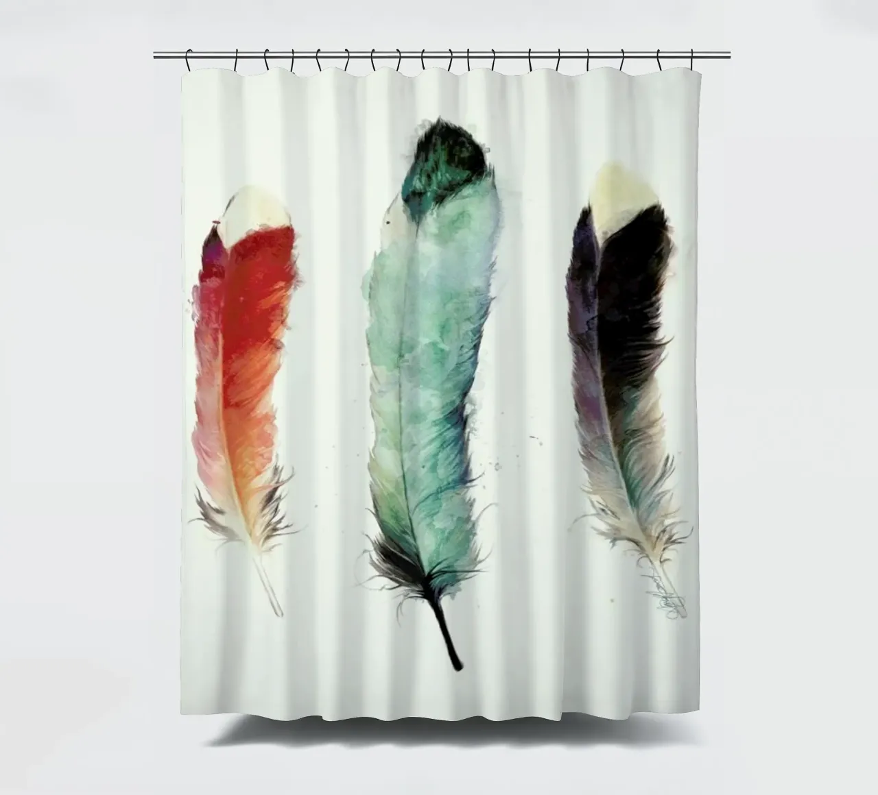 Feathers tenda da doccia da Amy Hamilton