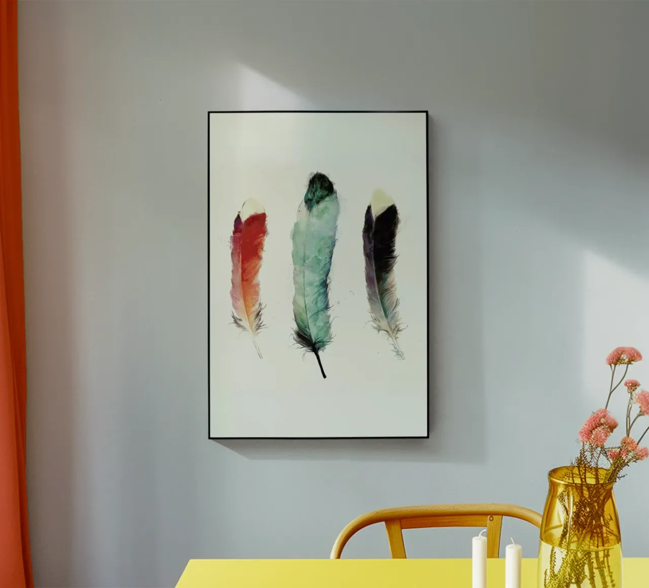 Feathers acryl van Amy Hamilton