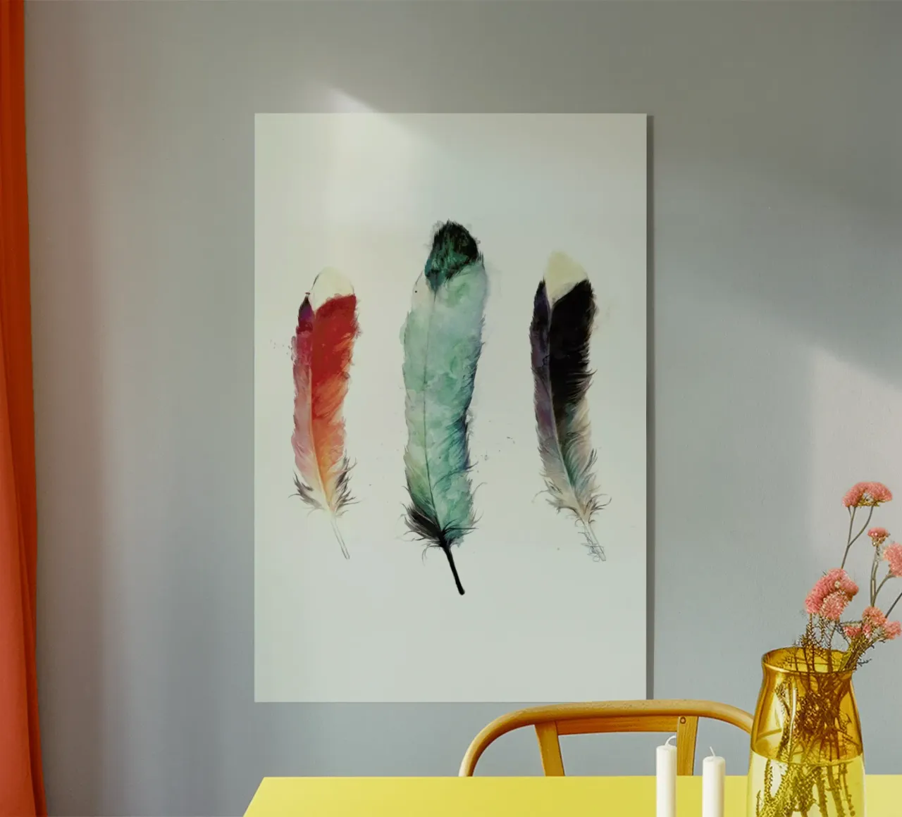 Feathers acryl van Amy Hamilton