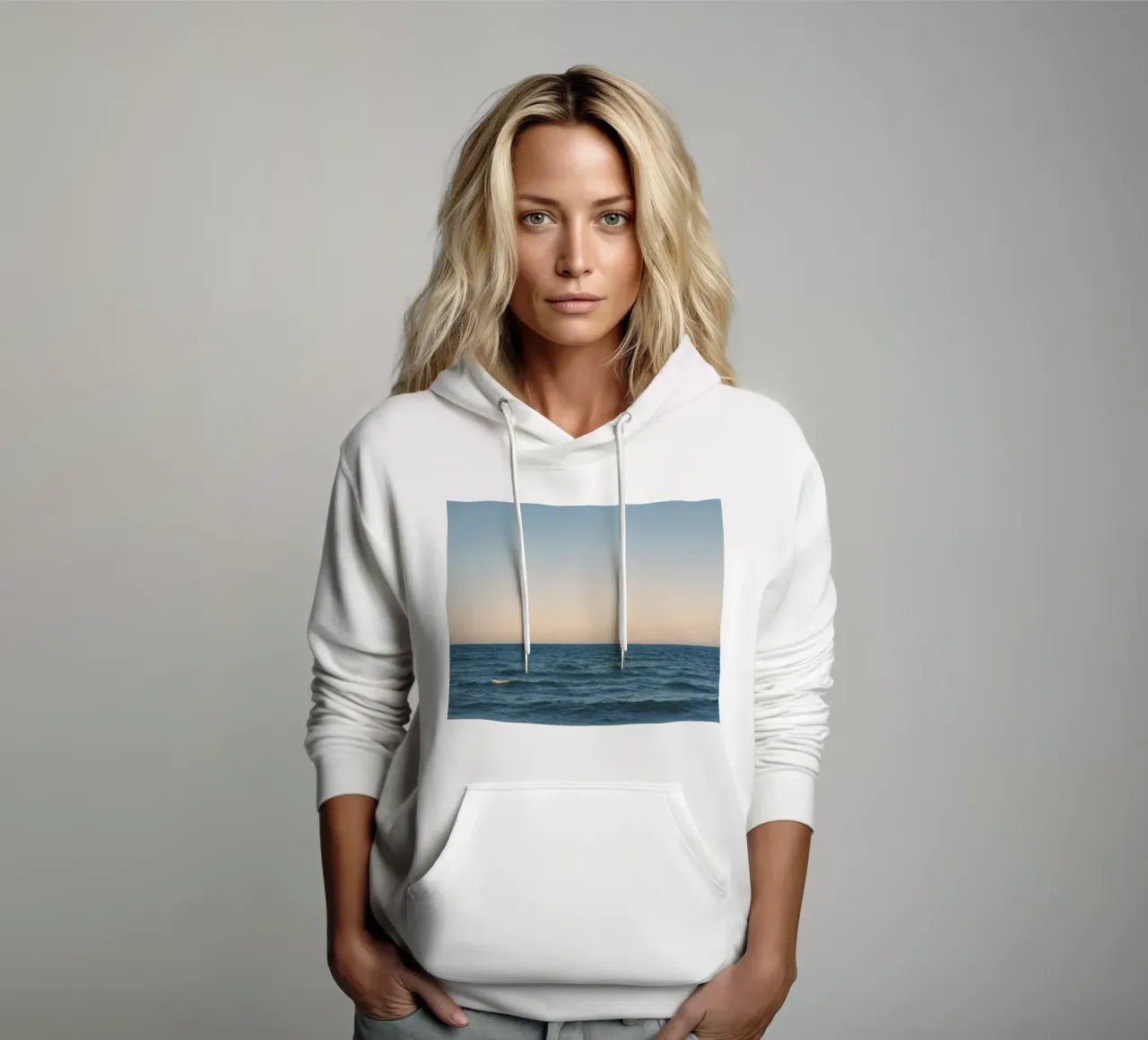 Mare calmo in Danimarca felpa con cappuccio da thetraveller