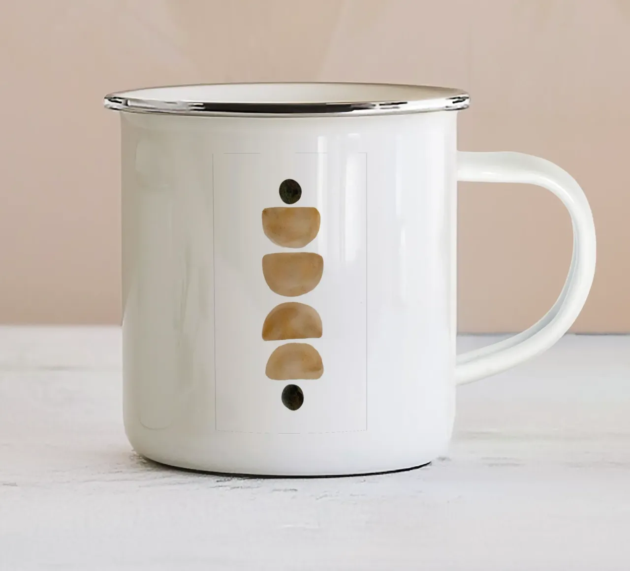 Acquerello geometrico astratto tazza in smalto da Melloi Art Print