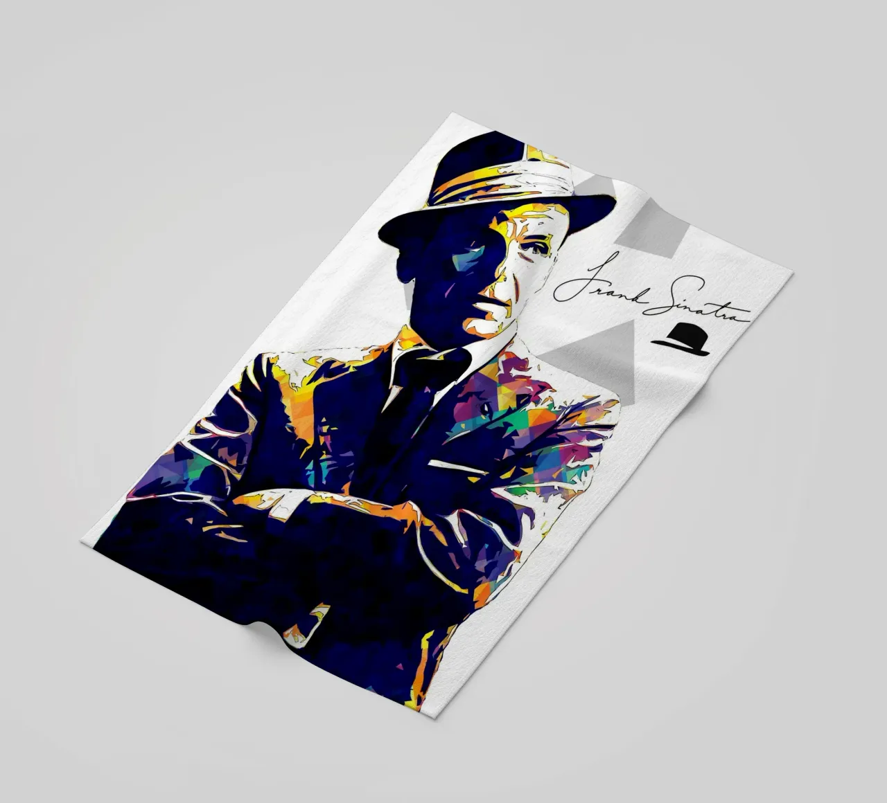 Art of Sinatra beach towel by neonartroom