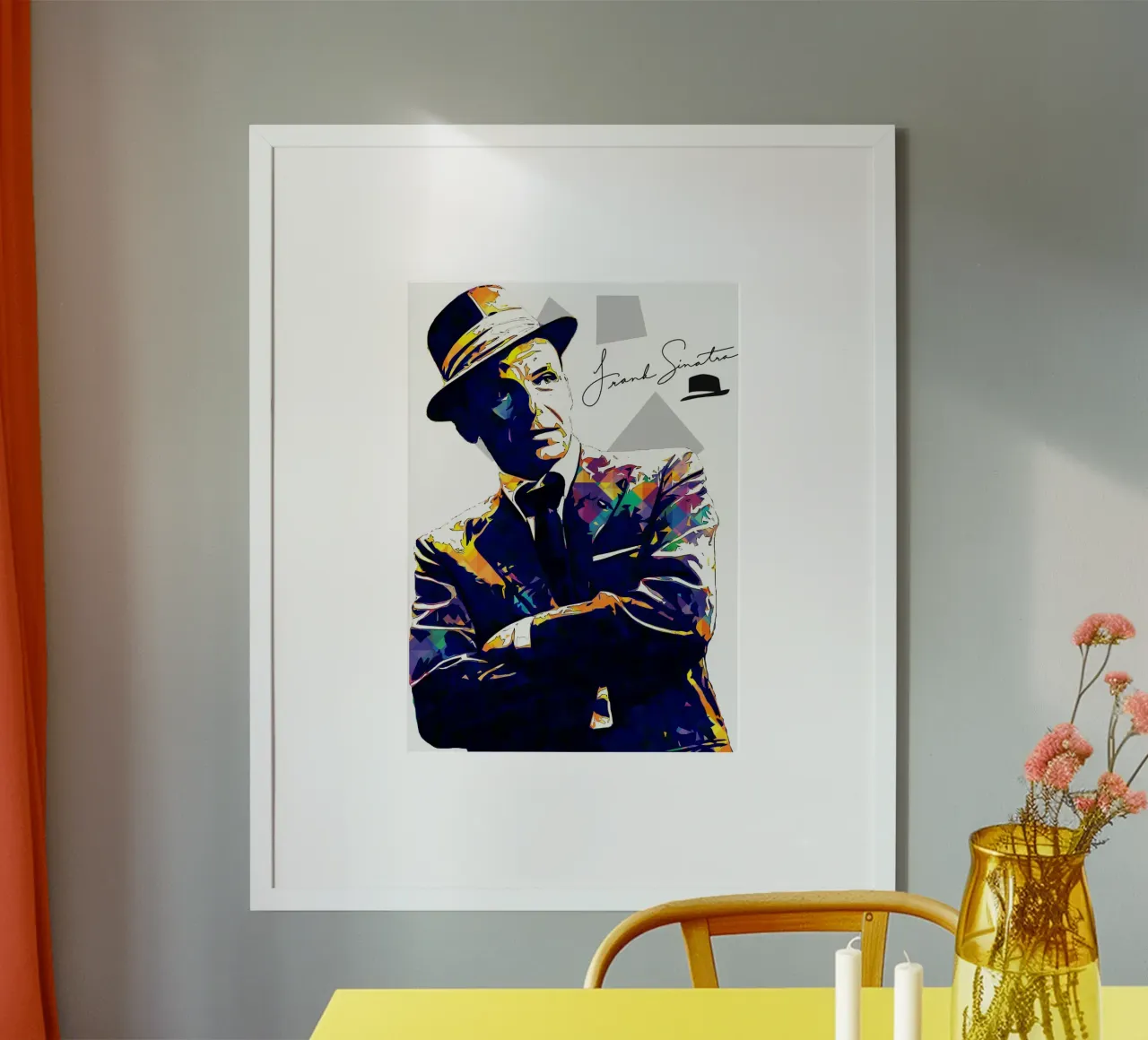 Arte di Sinatra poster con telaio in legno da neonartroom