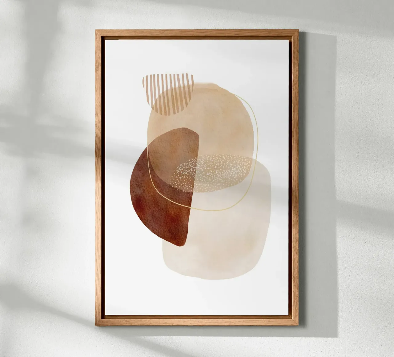 Abstract Geometric Earth Tones canvas by Melloi Art Print