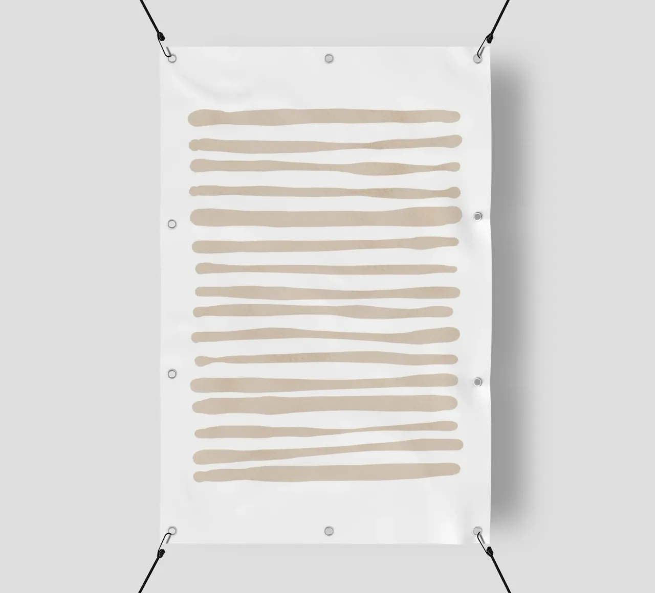 Arte astratta neutra a pennellate telo in pvc da Melloi Art Print