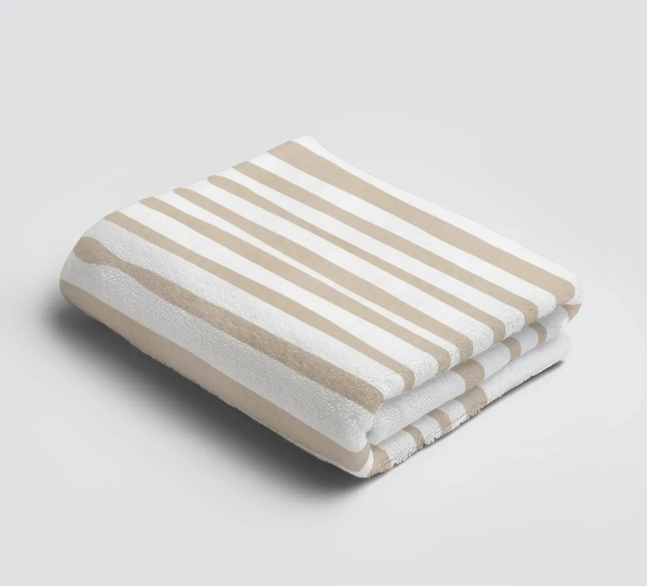 Neutral Brushstroke Abstract Art towel by Melloi Art Print