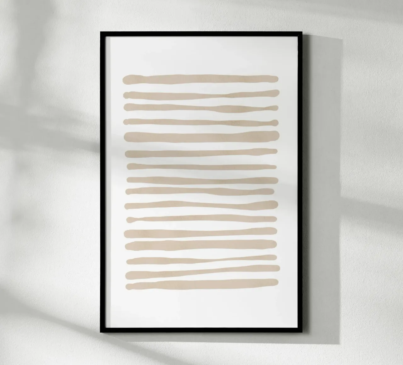 Arte astratta neutra a pennellate carta hahnemühle da Melloi Art Print