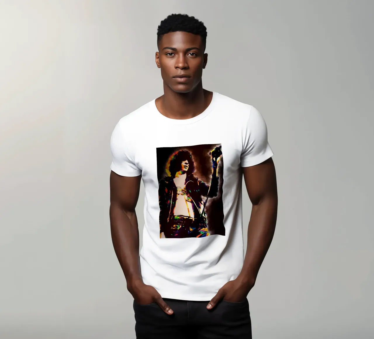 Arte di Joey Ramone t-shirt da neonartroom