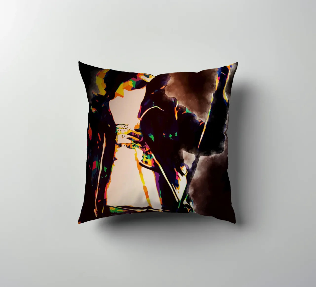 Arte di Joey Ramone cuscino da neonartroom