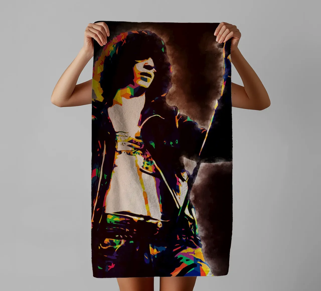 Arte di Joey Ramone asciugamano da bagno da neonartroom