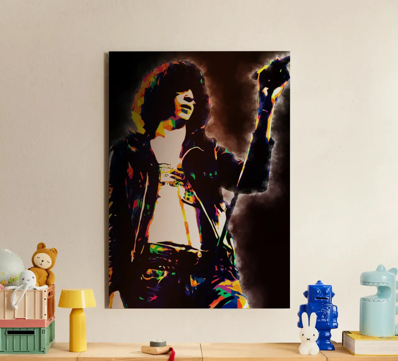 Arte di Joey Ramone alluminio dibond da neonartroom