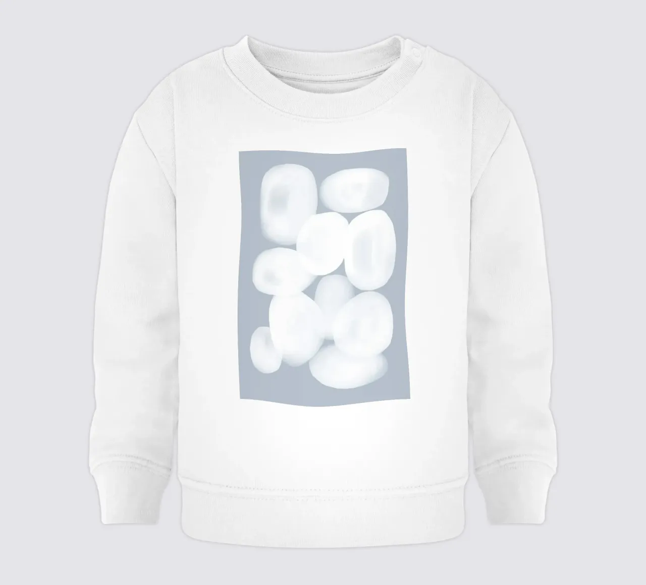 Forme organiche bianche e morbide felpa neonato da Melloi Art Print