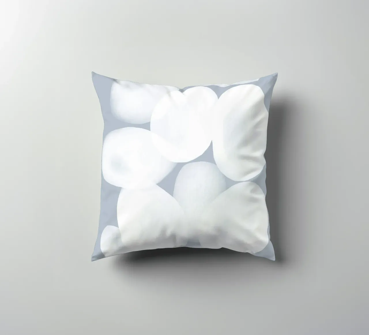Forme organiche bianche e morbide cuscino da Melloi Art Print