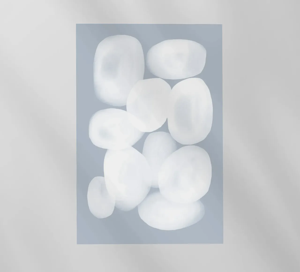 Forme organiche bianche e morbide pellicola backlit da Melloi Art Print