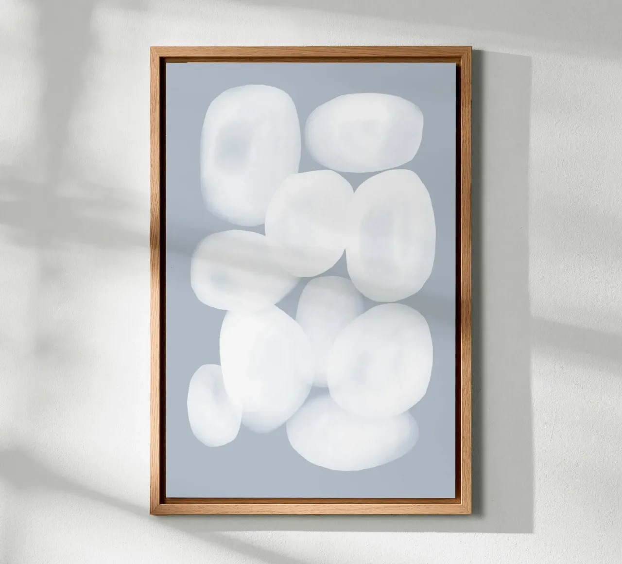 Forme organiche bianche e morbide alluminio dibond da Melloi Art Print