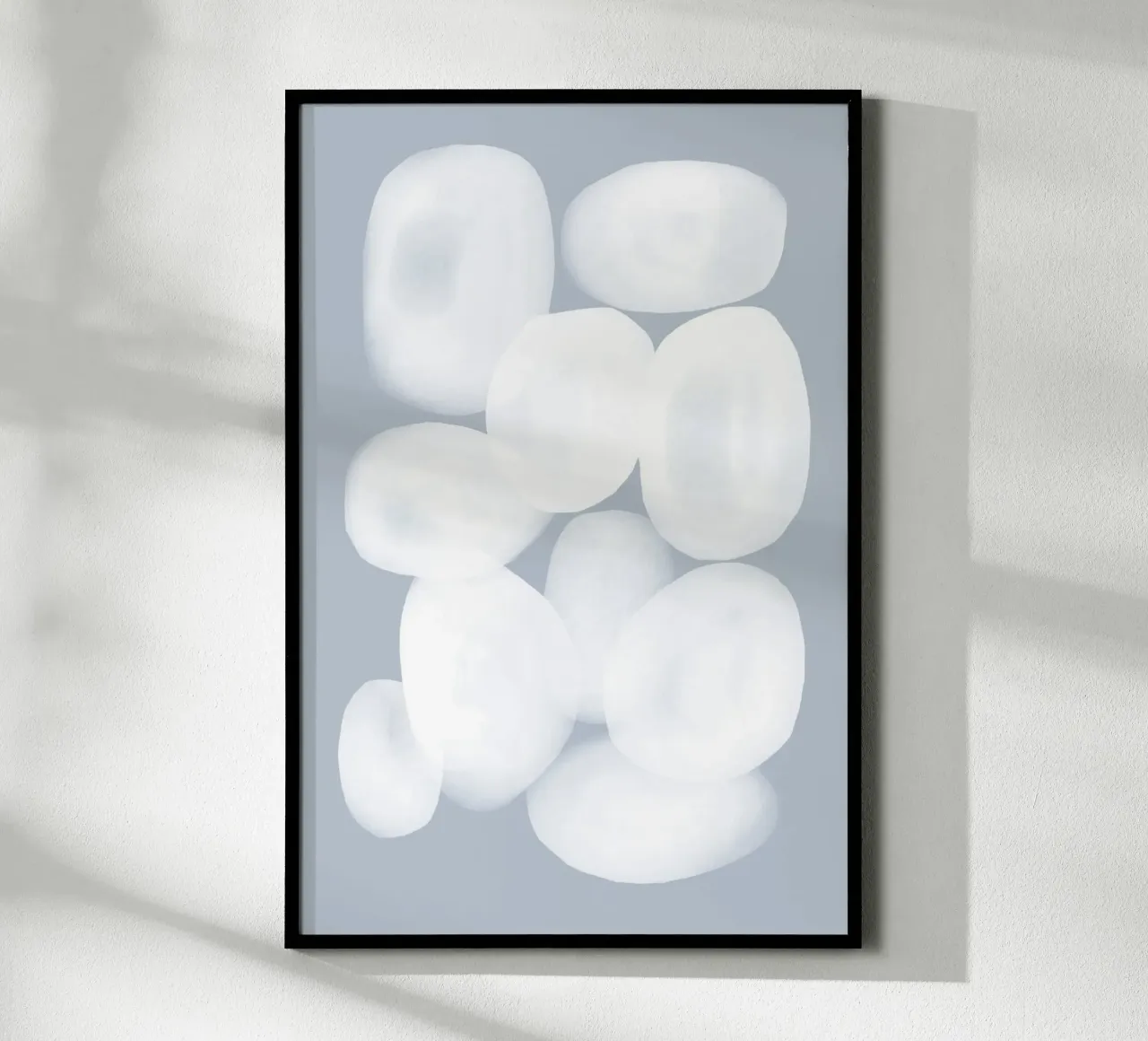 Forme organiche bianche e morbide carta hahnemühle da Melloi Art Print