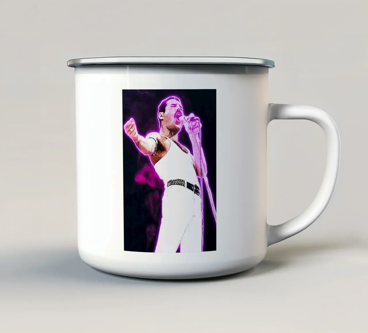 Il re del rock tazza in smalto da neonartroom