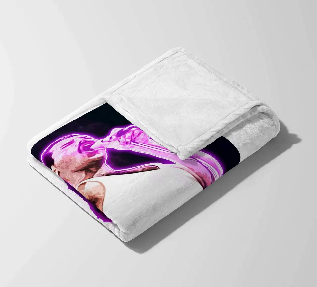 The King of Rock fleece blanket by neonartroom