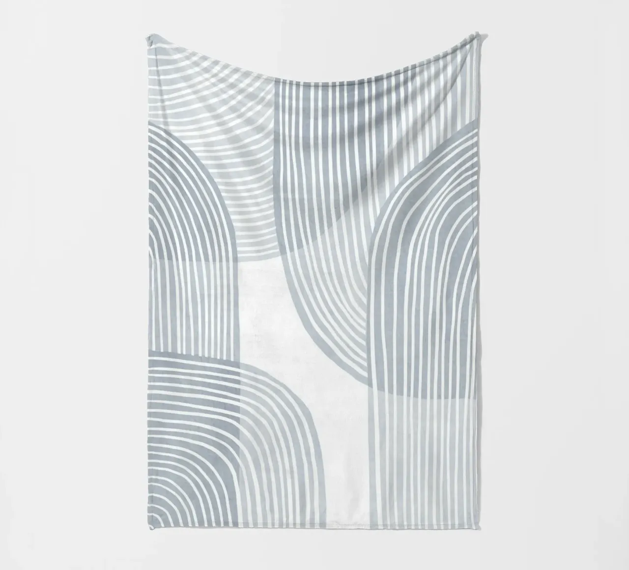 Linee monocromatiche minimaliste coperta in pile da Melloi Art Print