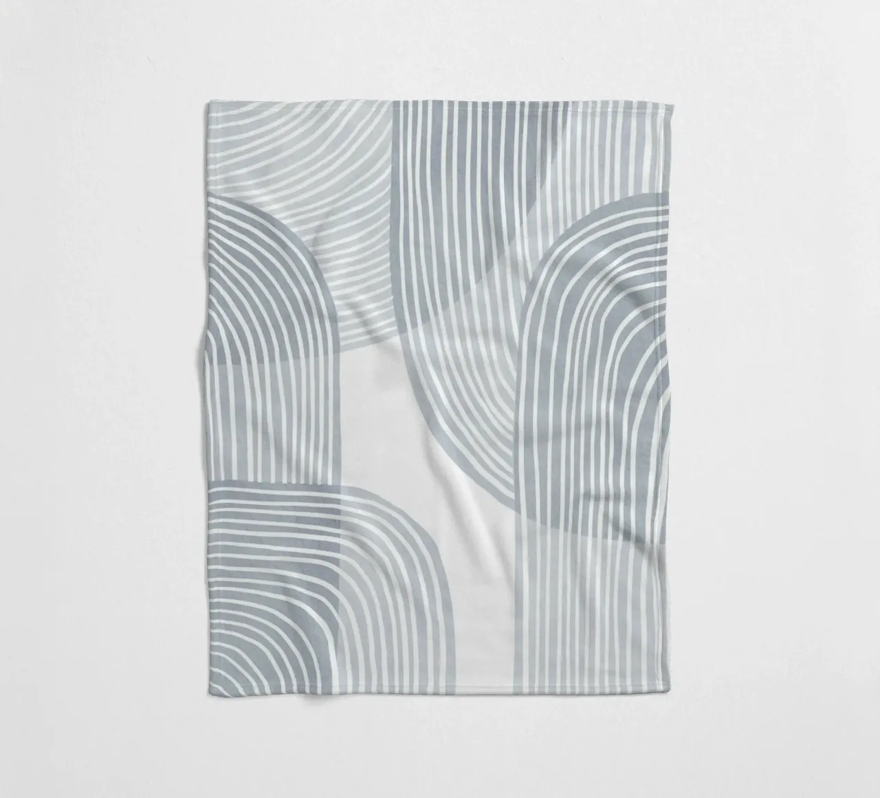 Linee monocromatiche minimaliste coperta in pile da Melloi Art Print
