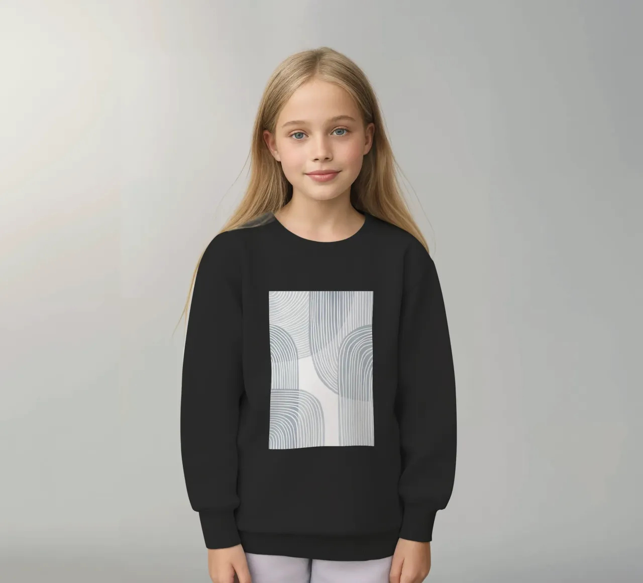 Linee monocromatiche minimaliste felpa bambino da Melloi Art Print