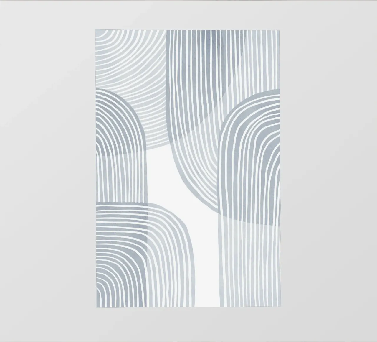 Linee monocromatiche minimaliste telo in pvc da Melloi Art Print