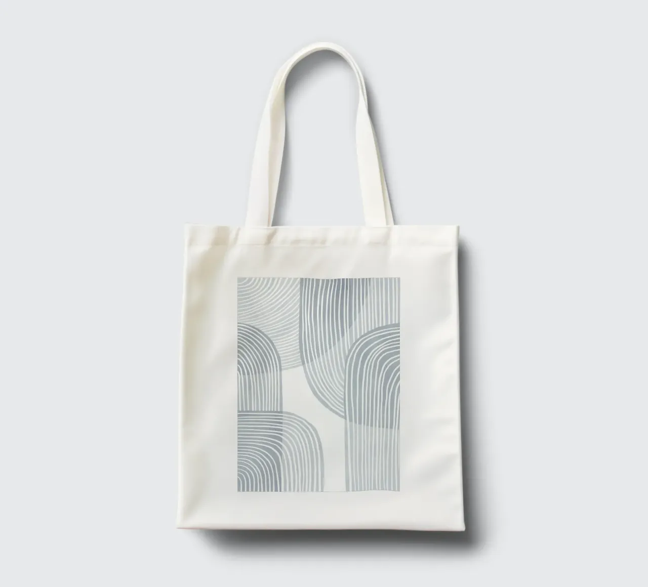 Linee monocromatiche minimaliste borsa in juta da Melloi Art Print
