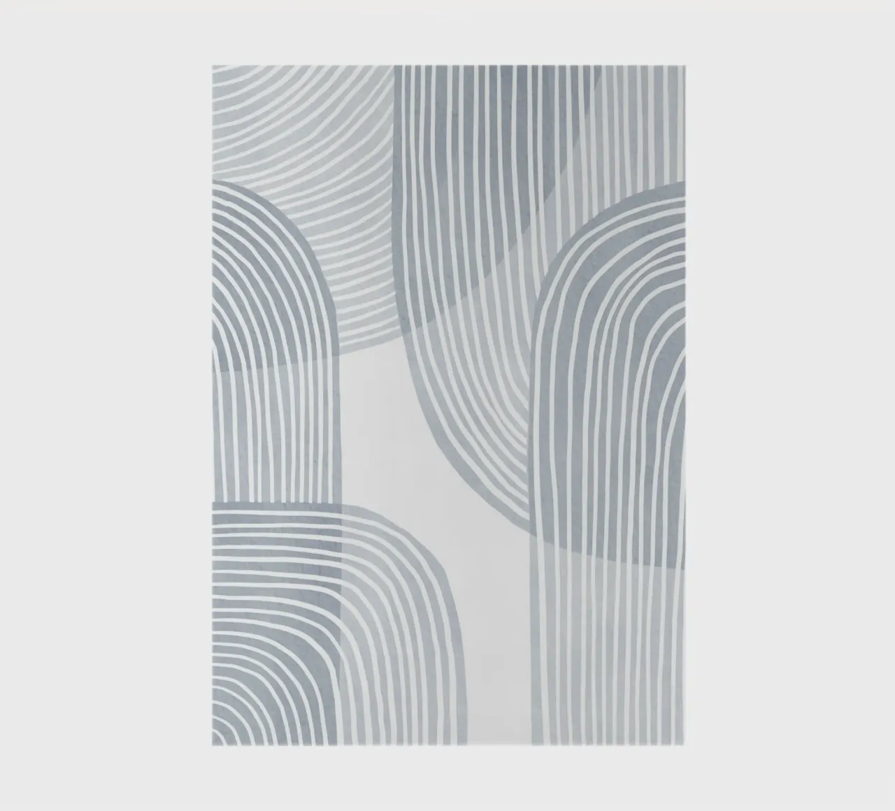 Minimalist Monochrome Lines notebook by Melloi Art Print