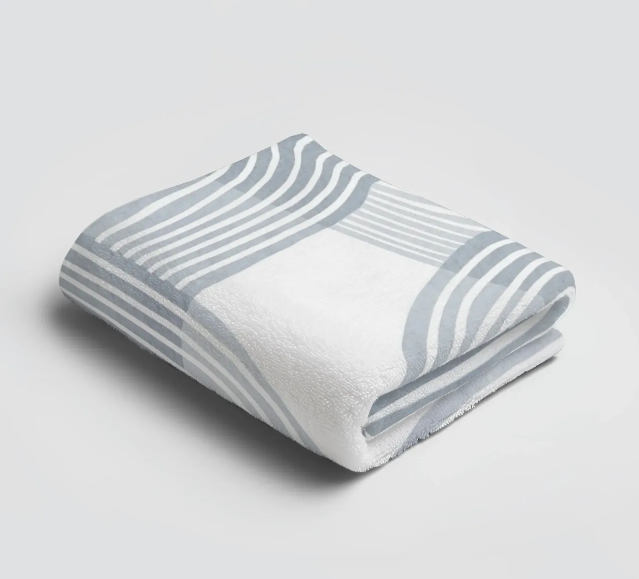 Linee monocromatiche minimaliste asciugamano da bagno da Melloi Art Print