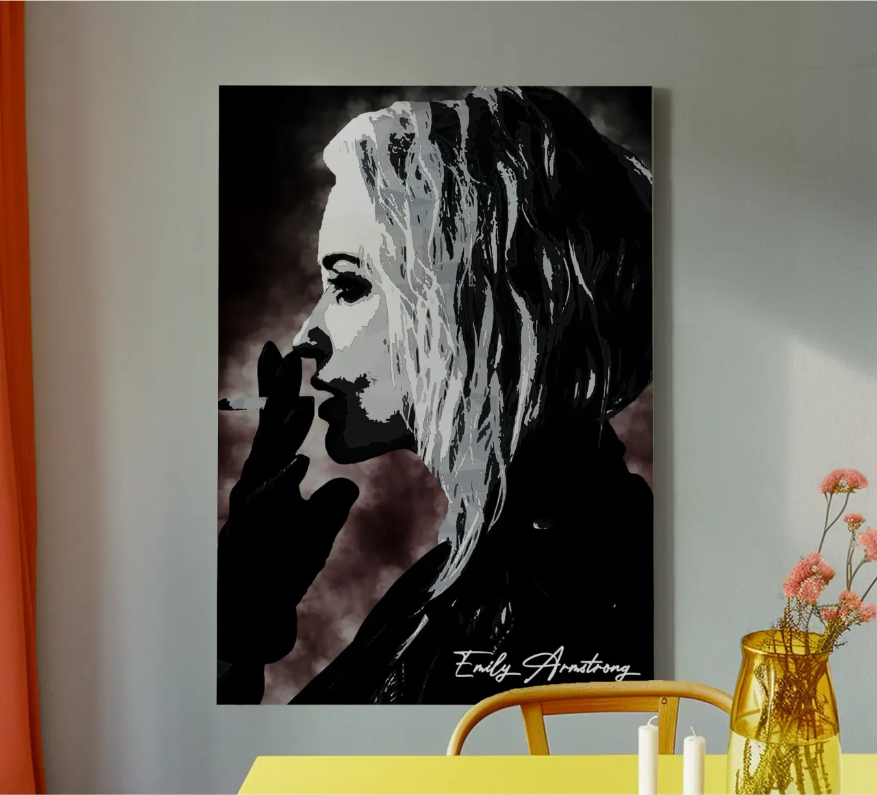 Arte di Emily Armstrong tela con Cornice a cassetta da neonartroom