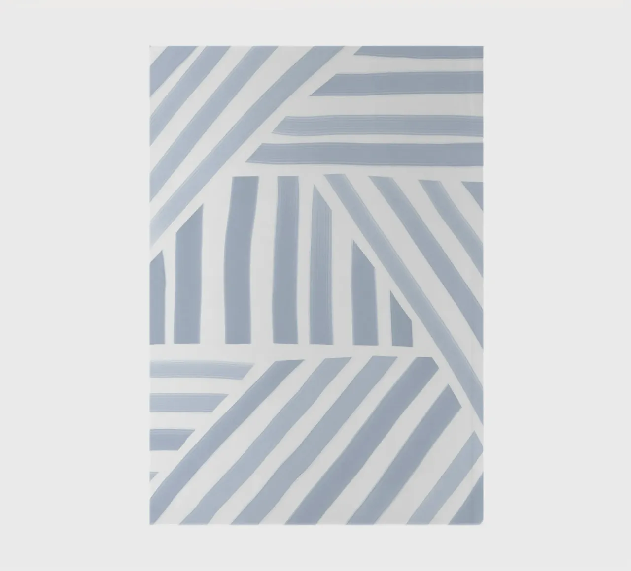 Blue and White Striped Pattern notebook by Melloi Art Print