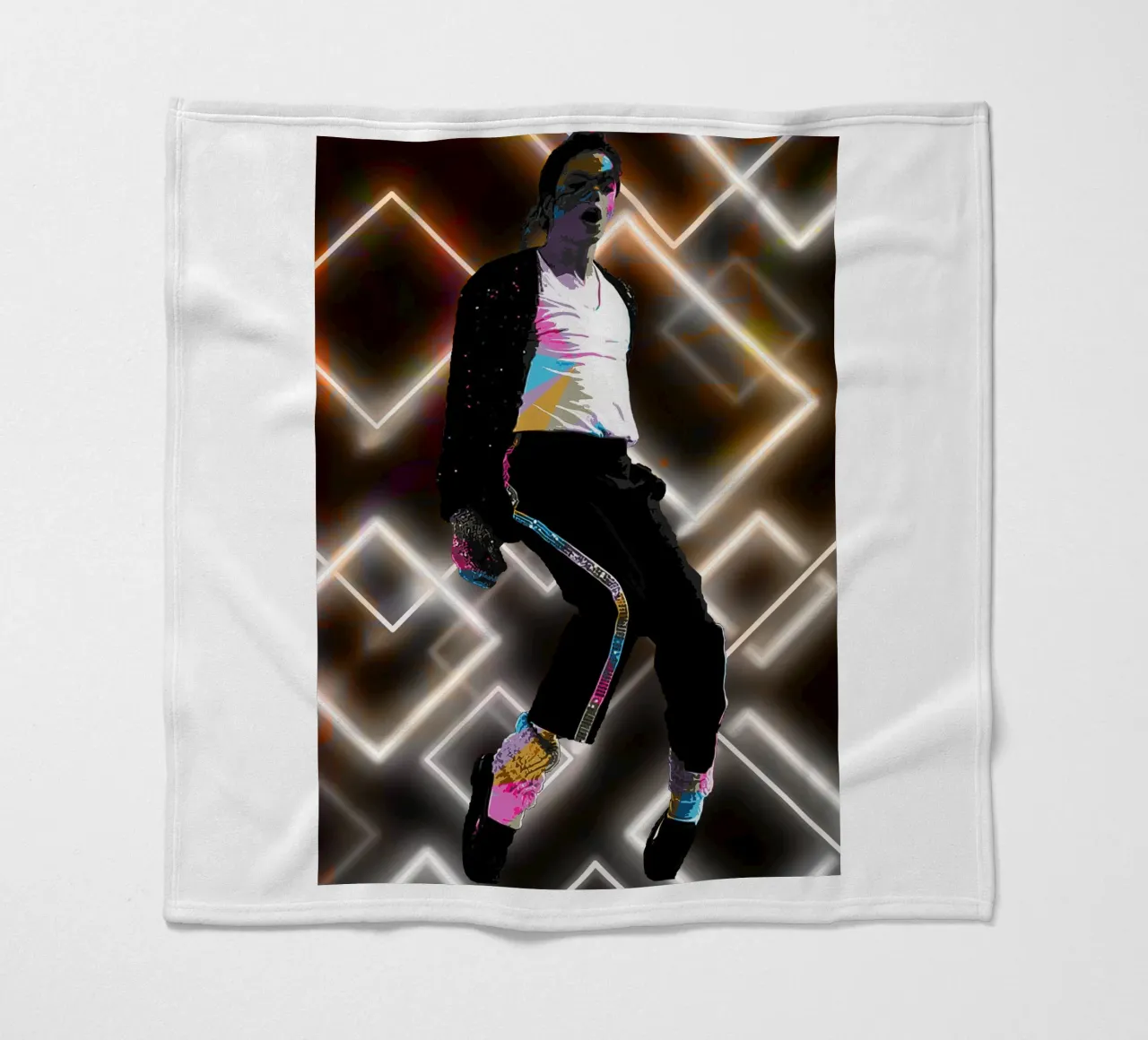Il re del pop coperta in pile da neonartroom